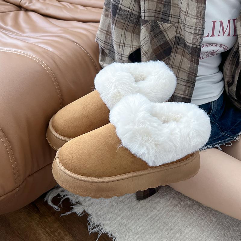 Fashion 2025 New Women's Autumn and Winter Thick Snow Boots Winter New Round Head Suede Anti-slip Wear-resistant Plush Short Boots