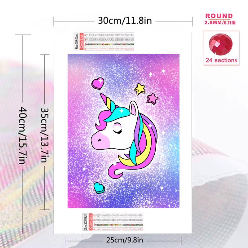 Uni-horse 100% Round Full Drill 5D DIY Diamond Painting Embroidery Cross Stitch Rhinestone Décor