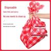 OEING Commercial Disposable Plaid Plastic Tablecloths