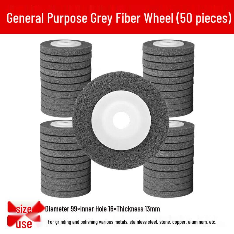 

Jundingying 9P Hardness Gray Nylon Polishing Discs for Angle Grinders, 50-Pack