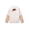 Nike Logo Retro Sports Stand Collar Printed Color Block Casual Jacket Women Jackets White FB7249-104