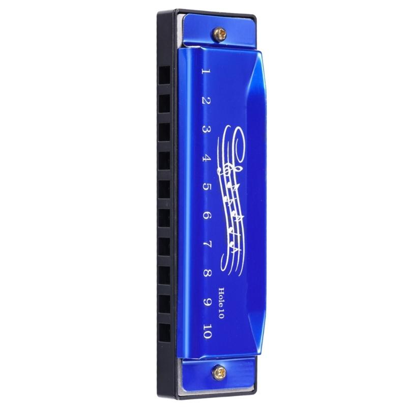 Mundharmonika 10 Löcher Harp 20 Töne diatonische Harp Tonart C Blues-Jazz Mundharmonika Harp Musikinstrument Lernspielzeug