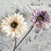 Artificial Gerbera Flower Real Touch Fake Silk Flower with Long Stem for Holiday Floral Arrangements Bridal Bouquet Home Wedding Party Decor