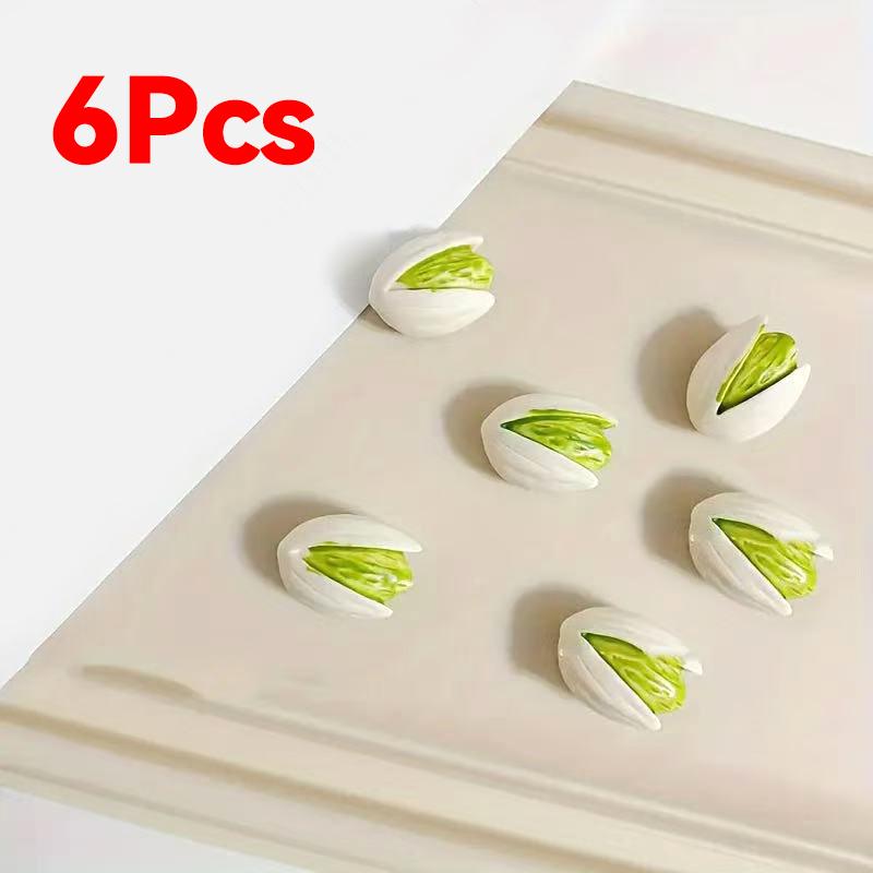 

6pcs Fridge Magnet Pistachio Shaped Cactus Cloud Note Refrigerator Magnetic Whiteboard Sticker Christmas Home Decoration Kitchen