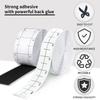 30Ft x 1 Inch Hook and Loop Strips Sticky Back Nylon Polyester Adhesive Fastening Tape White Black Strong Sticky Strips Roll