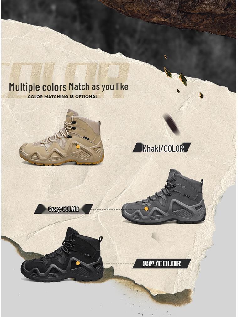Men's Martin Boots: Cross-Border, Autumn Outdoor Sports, Non-Slip Hiking, Thick-Soled Mid-Top Work Shoes