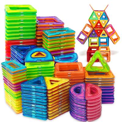Blocos de Construção Magnéticos - Brinquedos Construtores Educacionais STEM 3D Para Crianças Blocos de Construção Magnéticos de Várias Formas 40/ 80/100 Peças