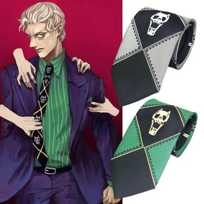 Kira-Yoshikage Cosplay Tie Skull Simulated Role Playing Unisex Soft Cozy Decor Props Polyester JoJos