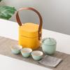 Business Gifts Travel Tea Set Kuaike Cup One Pot Three Cups Portable Cover Bowl Small Set Outdoor High-end Kung Fu Set