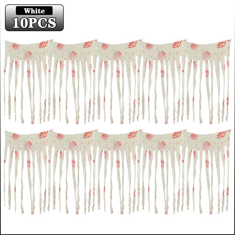 1-10PCS Halloween Blood Handprint Door Curtain Gauze Scary Wall Hanging Ghost Festival Horror Scene Party Decoration Prop
