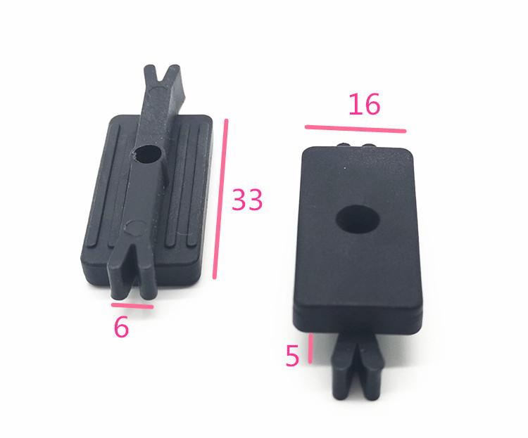 WPC Flooring T-Shaped Plastic Clip with Stainless Steel 6mm Screw Wood-Plastic Fastener