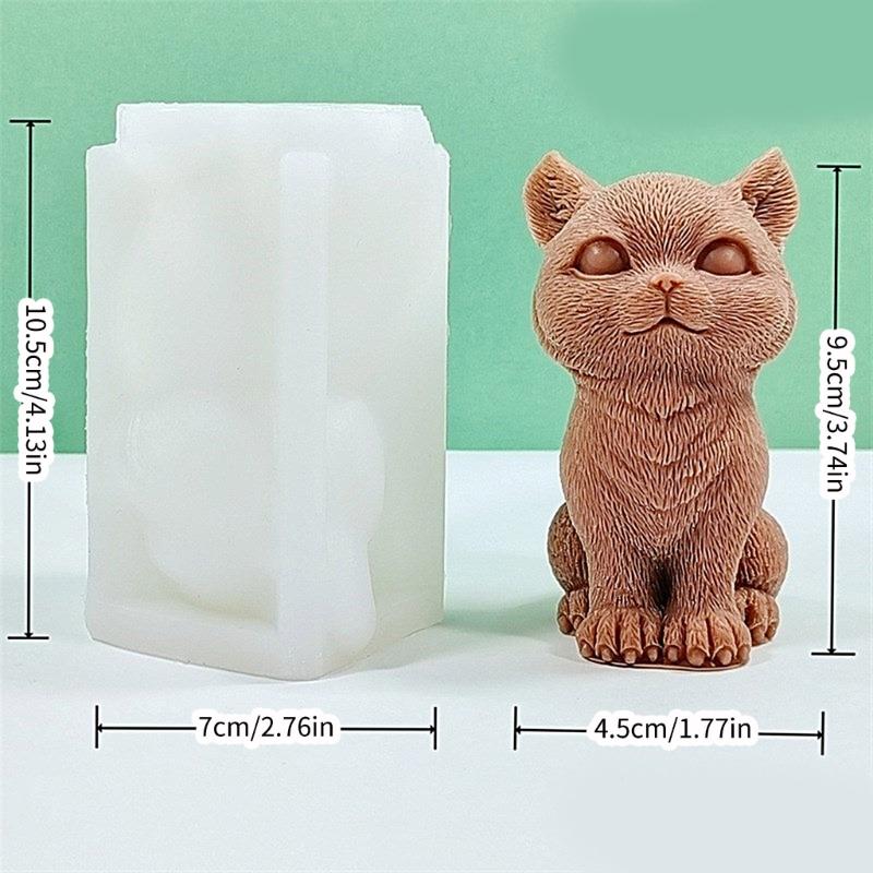 Silicone Mold Clay Craft Moulds Candle Making Moulds Cute Cat Shape Figure Mold Perfect Gift for Hand-Making Enthusiasts