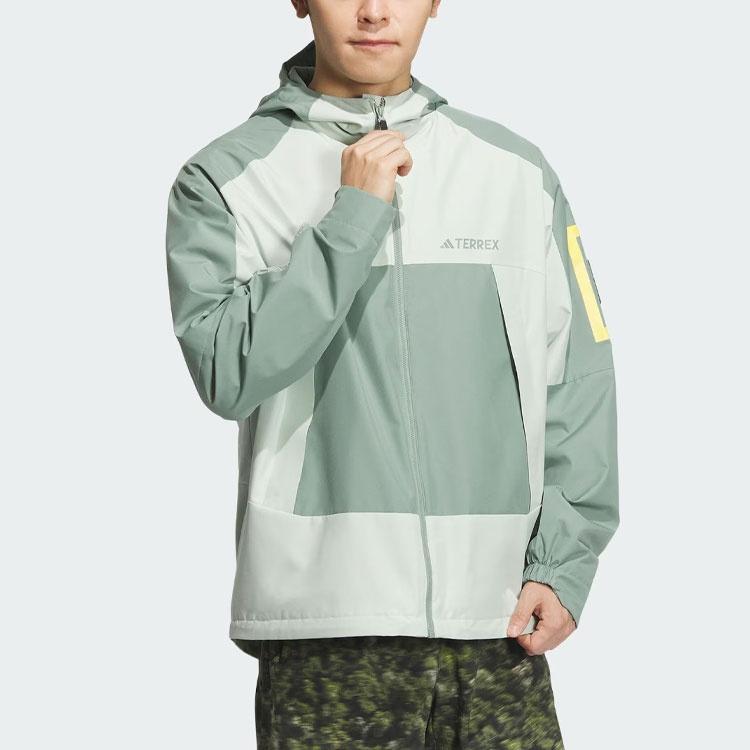 adidas X National Geographic Windstopper Gore-Tex Jacke Asiatische Größe 'Silber Grün' Herren IS9507