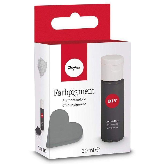 Pigment en poudre 20 ml pour peinture sur céramique - Gris anthracite