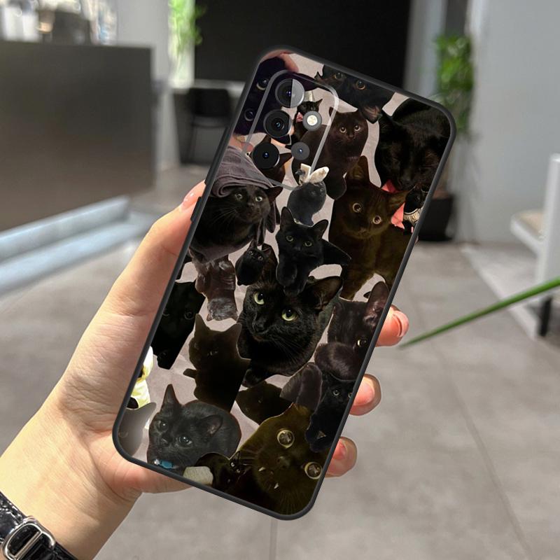 Funny Cute Kitty Cat Aesthetic Case For Samsung Galaxy A56 A36 A26 A16 A06 A25 A54 A34 A14 A52 A32 A12 A13 A33 A53 A15 A35 A55