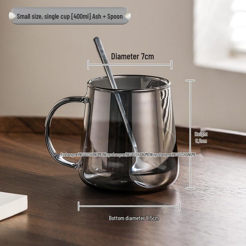 ZISIZ Simple Glass Mug with Handle