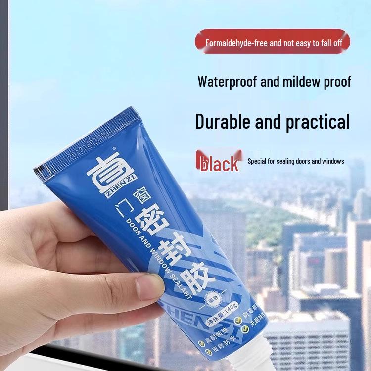 Nabídka pro nováčky: Černé vodotěsné skleněné lepidlo tmel pro dveře a okna