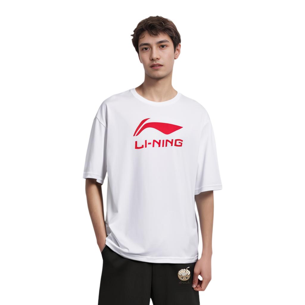Li Ning Badminton Collection T Shirt Unisex Standard White ATSU493-2
