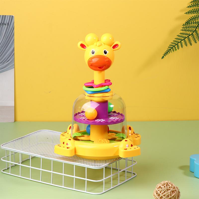 Kids Fun Giraffe Rotating Jumping Ball Rolling Beads Toy Baby Early Education Toy Finger Skill Training Montessori Baby Toy