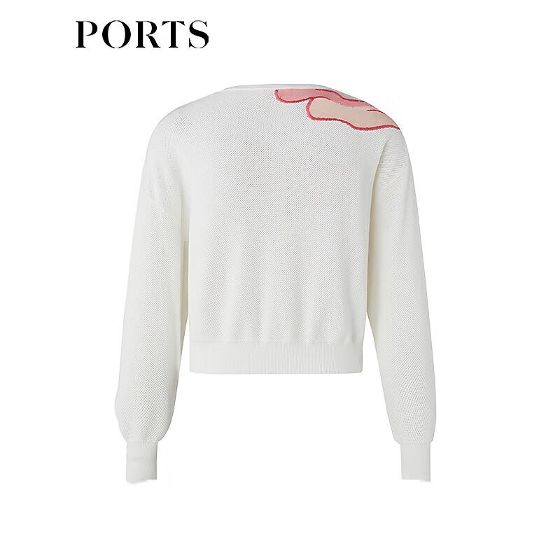 PORTS Women's Print Contrast Knit Cardigan