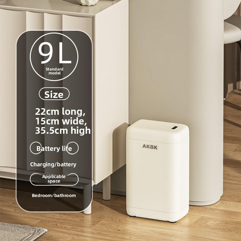 

Automatic Sensor Trash Can High Stainless Steel Wastebasket Living Room Bathroom Trash Bin Luxury Buckets of Garbage for Kitchen