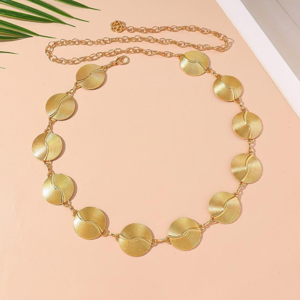 Bohemian Retro Metal Waist Chain for Women - Ethnic Style Body Jewelry