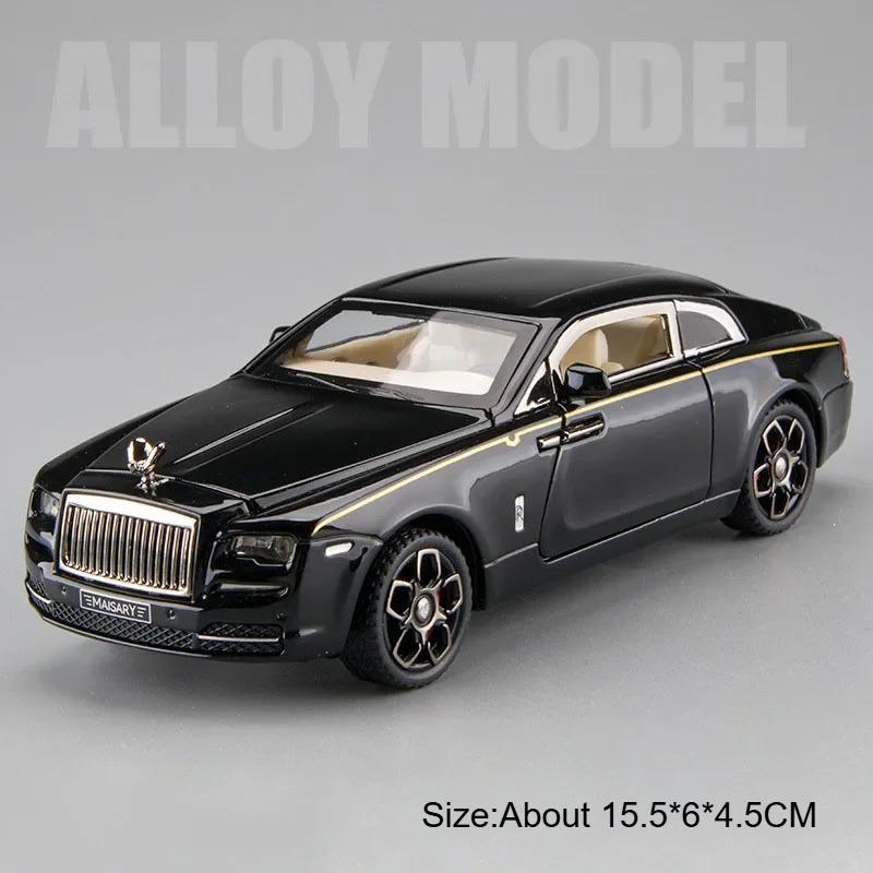 1:32 modelov áut Rolls Royce Cullinan Wraith Hračka Kovový odliatok Zvuk Svetlo Otvárateľné dvere Luxusné vozidlá Domáce dekorácie Ozdoby