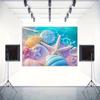 2D Printed Pastel Seashell Beach Studio Backdrop for Photography