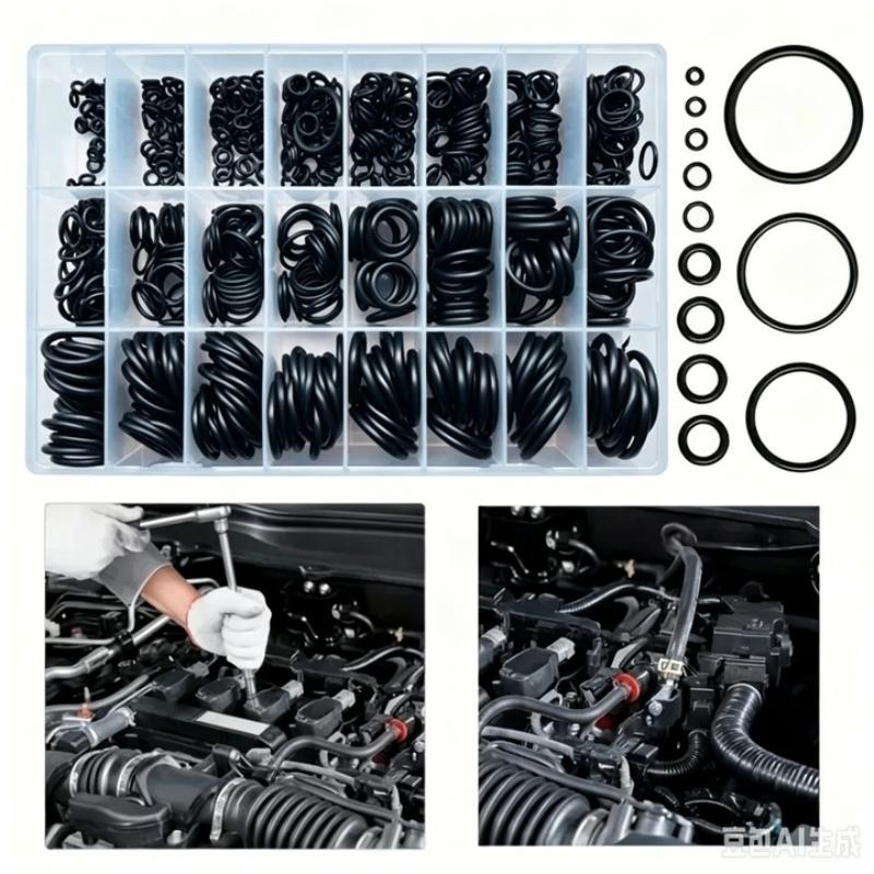 1200Pcs Nbr O Ring Kit 1200/270/225Pcs Heat Rubber Oil Resistant Sealing Repair Plumbing Maintenance Tool