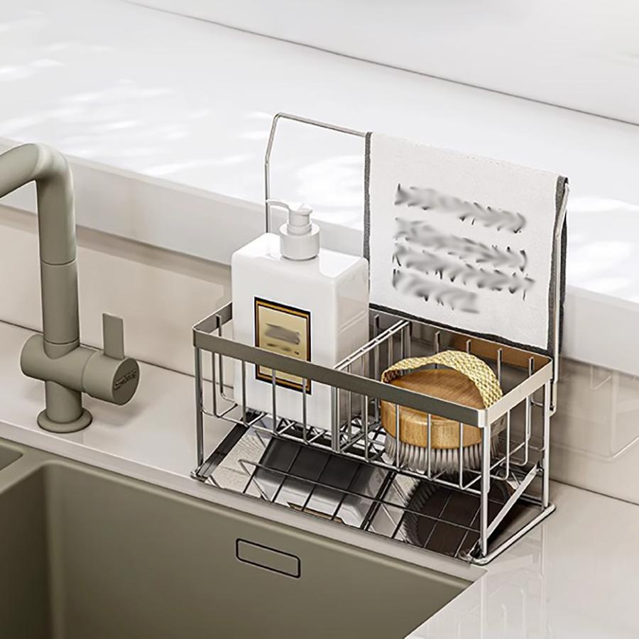 Kitchen sink dishcloth drain rack pool faucet dishwashing steel ball dishcloth storage rack storage rack shelf