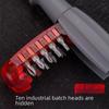 10-in-1 Multi-Angle Ratchet Screwdriver Set with Cross, Flat, and Specialty Heads