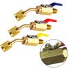A2L R-32 R-454B Valve Adapter 1/4" Female Flare1/4" Left-Hand Female Ball Valve Refrigeration Charging Hoses Engine Parts