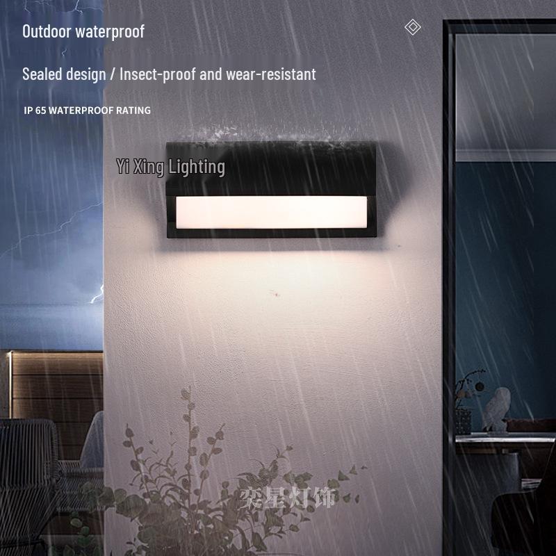 Waterproof Outdoor Wall Light with Sensor for Courtyard, Villa Entrance, Terrace, or Balcony