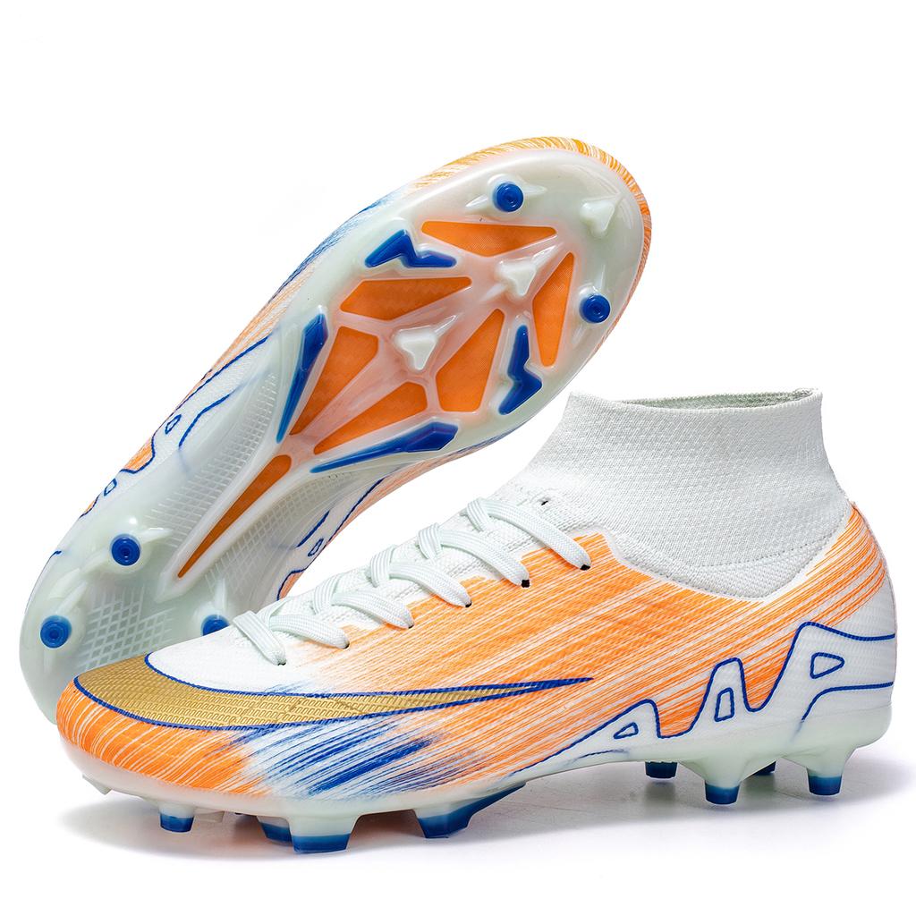 New Men High-top Non-Slip Soccer Shoes Futsal Football Boots Grass Cleats Sneakers High-quality Match Indoor Hot-selling Outdoor