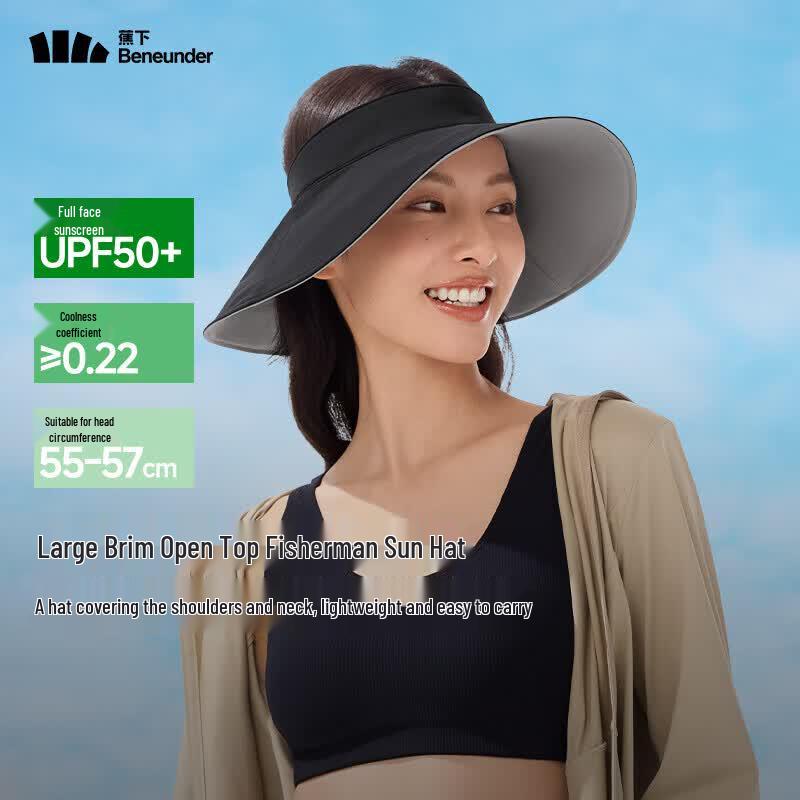 Beneunder Women's Portable Open-Top Sun Protection Fisherman Hat