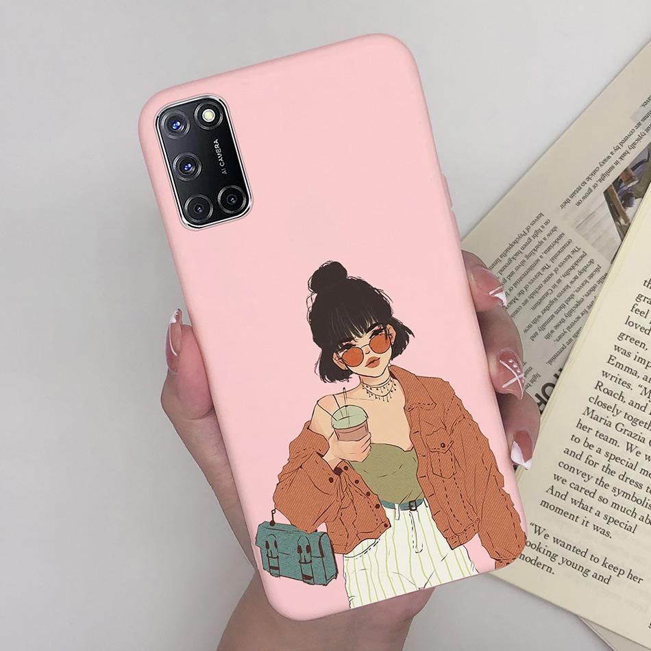 For Oppo A52 A72 A92 Case Cartoon Silicone Coque Heart Painted Cover For Oppo A72 A52 A 52 A 72 A 92 OppoA52 OppoA92 Phone Case