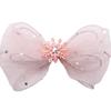 Princess Snowflake Bow Hair Clips for Girls - Cute Pink Korean Style Headwear