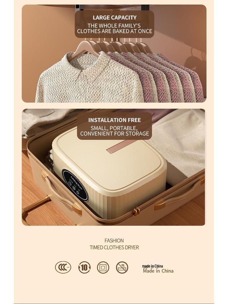 Compact Portable Clothes Dryer for Dorms and Travel - Ideal for Baby Clothes, Stackable Design