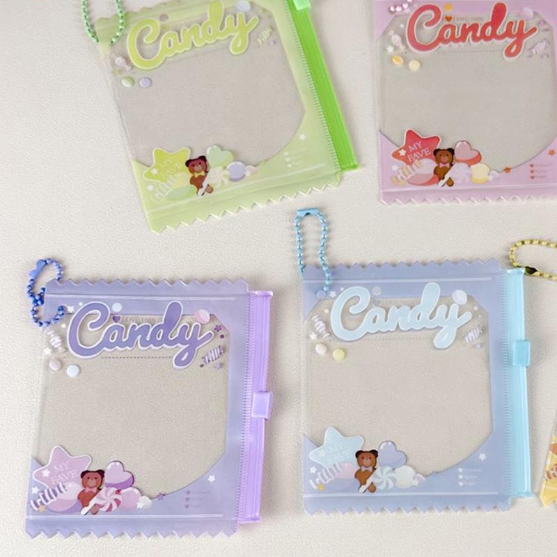 Random 3Pcs Candy Bag Props Large Badge Storage Display Bag Pendant Protective Shell Card Doll Bag Card Case Backpack Pendant