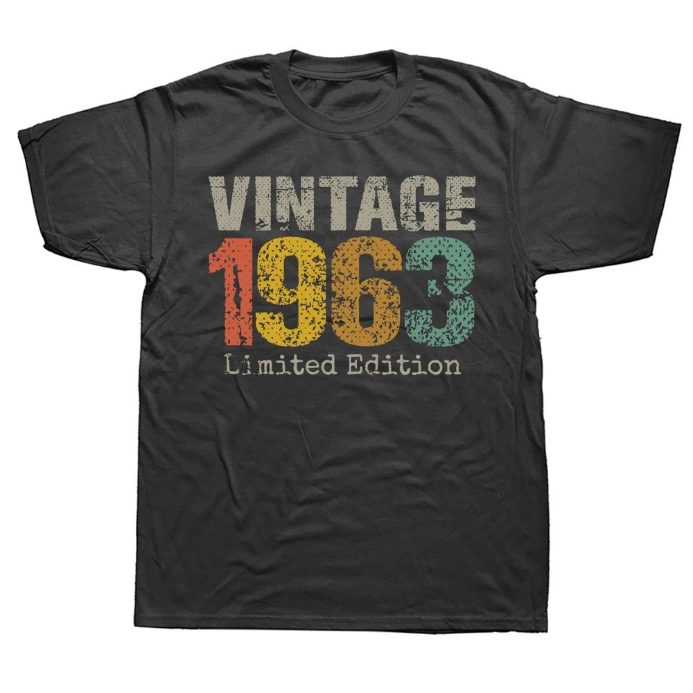 Male Short Sleeve T Shirts O Neck Clothes Unisex TShirts 61 Year Old Gifts Vintage 1963 Limited Edition Birthday Funny Cotton Tees