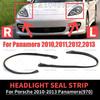For Porsche 2010 2011 2012 2013 Panamera 4S Turbo S GTS (970) Car Headlight Rubber Sealing Strip Trim Headlamp Decorative Strip