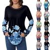 Shirts for Women Cute  Vintage Pattern Print T-Shirt Long Sleeve Tunic Tops Cotton Pullovers T-Shirts Women’s