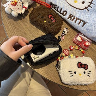 Sanrio Hello Kitty Cute Cartoon Makeup Bag Portable Small Item Storage Bag Travel Headphone Bag Coin Purse Ccd Storage Bag