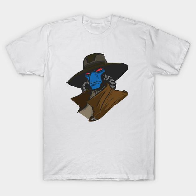 Men Black Print T-shirt Cad Bane No-Cut Transfer Paper Print Cotton Tshirt S белый