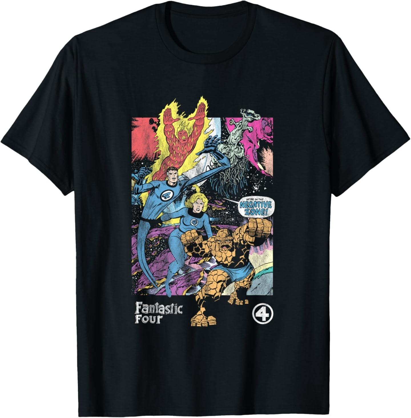 Marvel Comics The Fantastic Four In The Negative Zone T-Shirt XL