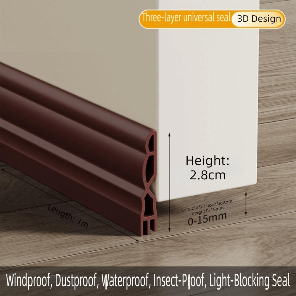 

1M Door Bottom Sealing Strip Dustproof Sound Insulation Weatherstrip Draft Guard Flexible Under Door Draft Stopper Sealing Strip