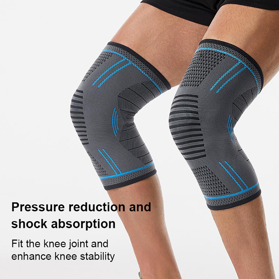 1Pcs High-Elastic Knee Pads Package Shock Absorption Knitting Comfort Breathable Knee Protection Sports Fitness Hiking Football