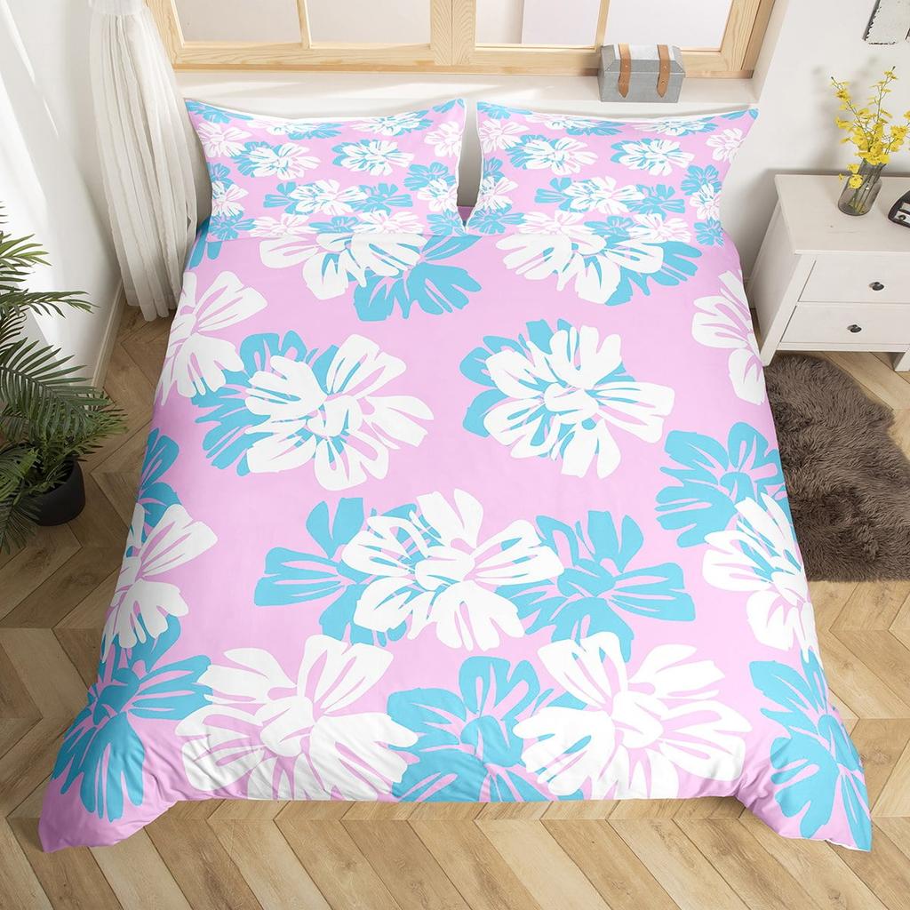 Colorful Flowers Beding Set Boho Paisley Floral Decor Soft Duvet Cover for Women Mothers Day Gifts, Warm Soft plus Breathable Quen