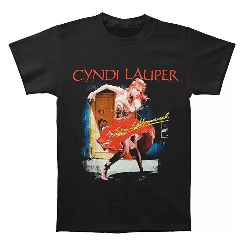 Camiseta Preta De Cyndi Lauper 2013 She s So Unusual Tour Da S разноцветный
