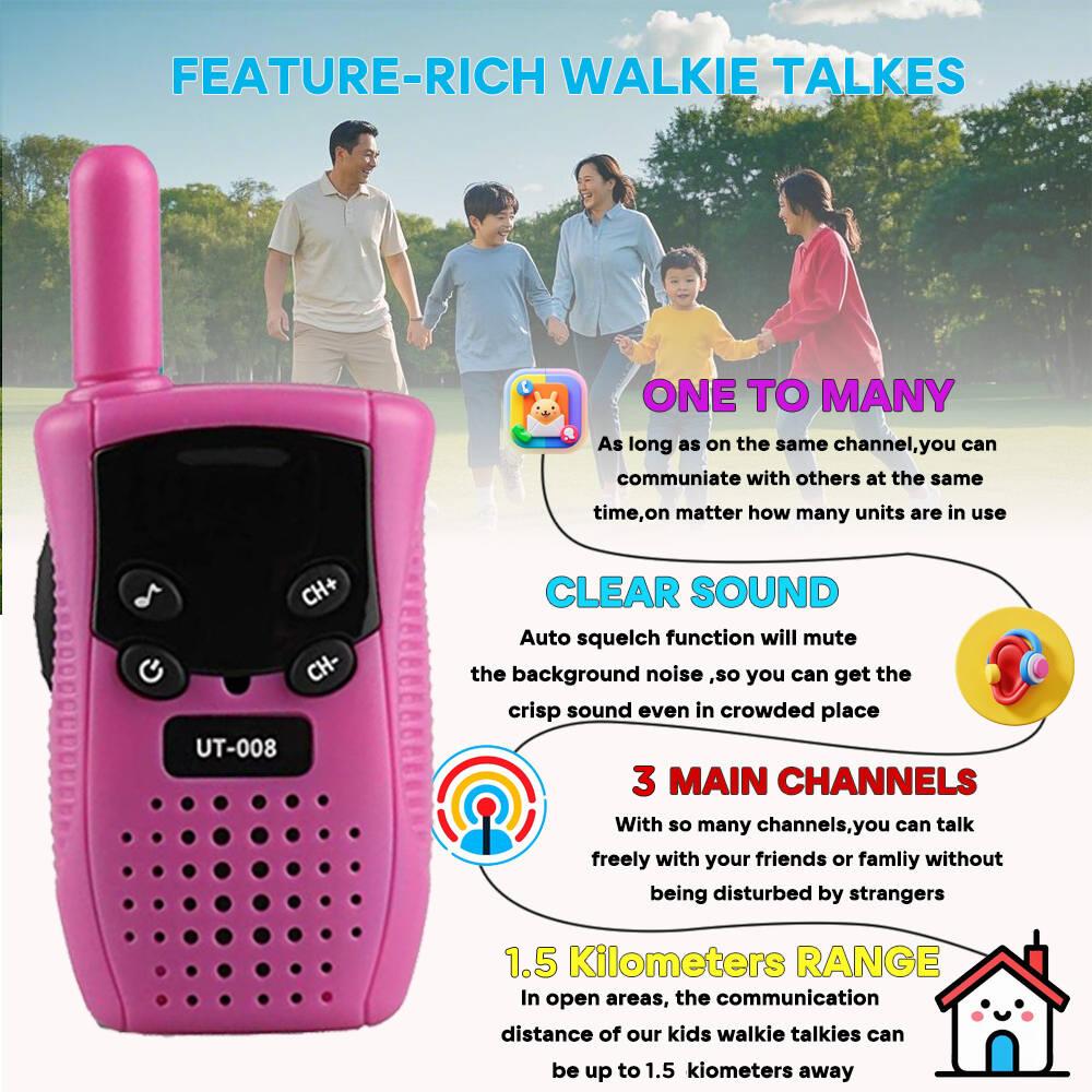 New Mini Walkie Talkie Children Handheld Transceiver Long Range Portable Walkie-Talkie Kid Two Way Radio Boy Girl Birthday Gifts